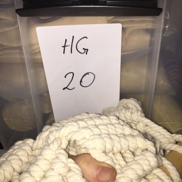 Macrame Wall Hanging Boho Art Decor With Wooden Beads & Rod - Picture 6 of 6